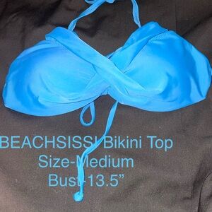 BEACHSISSI NWOT Vibrant Blue Bikini Top